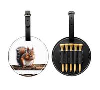 Little Squirrel - Borsa portaoggetti per tee da golf, facile da trasportare e più efficiente per giocare a golf, colore: nero