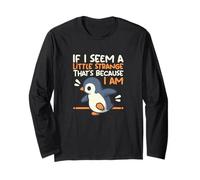 Little Strange Penguin Cute And Funny Tee Maglia a Manica
