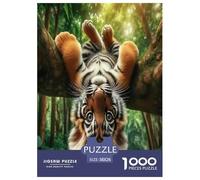 Little Tiger on The Branch Jigsaw Puzzle,1000 Pezzi Classici, Per Adulti E Bambini A Partire Da 12 Anni Giochi Del Cervello Sfida Impossibile - Regalo Per Amore E Amico 38x26cm/1000pcs