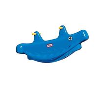 Little Tikes Balena a Dondolo Gioca Attivo per Bambini, Maniglie Facili da Afferrare e Sedile Stabile, Sicuro, Fino a 3 Bambini, Struttura Resistente, Blu