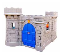 Little Tikes Castello Classico, Gioco per Esterni, Torre di Vedetta con Piattaforma e Scivolo, Facile da Arrampicarsi, Stimola la Fantasia, Per Bambini dai 24 Mesi ai 6 Anni, Disegno in Pietra