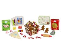 Little Tikes Creative Chefs Gingerbread House Kit - Include kit di miscelazione e 22 accessori realistici, set di cucina per gioco, non commestibile, Età 3+