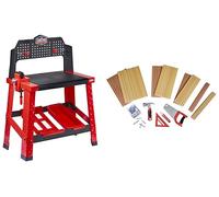Little Tikes Creative Construction Workbench - Include 15+ Accessori, Set di Costruzioni per Gioco di Finzione, per Bambini. Età 3+