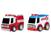 little tikes My First Cars Crazy Fast Cars - RACIN' Responders Pack di 2 - Veicoli di Emergenza Giocattolo - Viaggia Fino a 15 m - Design Realistico - Sviluppa la Fantasia - età: dai 2 Anni in su