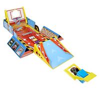 Little Tikes My First Cars Crazy Fast Playset 4-in-1 Dunk'n, Stunt'n, Game'n - Veicoli pullback - Include 1 auto che viaggia fino a 15m, lanciatore, 4 giochi e tabellone - Età: 3+
