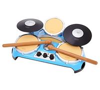 Little Tikes - My Real Jam Batteria giocattolo con bacchette e custodia, 4 modalità di riproduzione, controllo volume, connettività Bluetooth, Incoraggia il gioco fantasioso e creative, Età 3+ anni