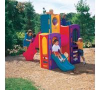 Little Tikes Tropical Parco Giochi - Per divertirsi all’aperto - Con pareti da arrampicata, 2 scivoli, 4 livelli di gioco e altro - Incoraggia il gioco attivo e fantasioso. Età: dai 3 ai 6+ anni
