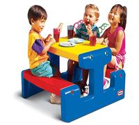 Little Tikes Tavolo da Picnic (Colori Primari) - Fino a 4 Bambini - Per Giocare, Costruire e Fare i Compiti - Colori Primari