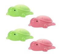 Little Turtle Handmade Essential Oil Soap, Cute Mini Turtle Moisturizing Soap, Ued for Washing Hands and Face, Ideal for Home Hygiene Gift (Green*2+Pink*2)
