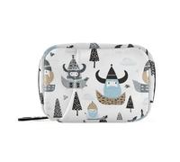 Little Vikings - Borsa portaoggetti per medicinali scandinavi, con scomparti rimovibili, organizer per pillole portatile, per portafoglio