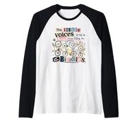 Little Voices Get More Biciclette Ciclismo Amante Maglia con Maniche Raglan