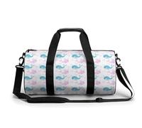 Little Whale Unicorn Borsa da palestra portatile per donne e uomini borsa da viaggio per sport stampa Gymbag divertente borsa da yoga