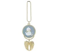 Little White Duck Car Hanging Ornament Rear View Mirror Pendant Lucky Presents Hanging Ornament Funny Car Pendant for Office Auto Home Decoration Gold-style