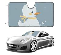Little White Duck - Parasole per parabrezza dell'auto, per mantenere fresco l'interno dell'auto, 129,5 x 71,1 cm, parasole pieghevole per finestrino anteriore, scudo termico per SUV, camion, blocca i