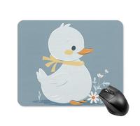 Little White Duck - Tappetino per mouse quadrato per computer portatile, con base in gomma antiscivolo, 20 x 25 cm, ultra sottile, per computer, laptop, accessori da scrivania da ufficio