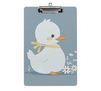 Little White Duck - Tavoletta portablocco in acrilico con clip in acrilico, 31,8 x 21,6 cm, formato A4, per aule, insegnanti, forniture per ufficio