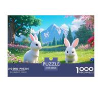Little White Rabbit 1000 Piece Jigsaw Puzzle For Adults Family Challenge Toys Stress Relief Puzzle Cultivate The Spirit of Teamwork For Adults Gifts 38x26cm/1000pcs