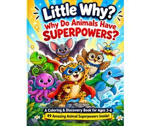 Little Why: Why Do Animals Have Superpowers?: A Coloring and Activity Book for Kids Ages 3-6 with 49 Fun Animal Facts, Questions and Answers