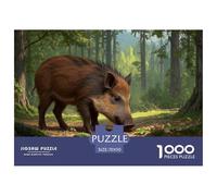 Little Wild Boar 1000 Piece Jigsaw Puzzle For Adults Challenging Game Stress Relief Puzzle Exercise The Memory of The Brain for Adults And Kids, Age 12 Years Up 70x50cm/1000pcs
