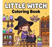Little Witch Halloween Coloring Book: Cute Chibi Witch Cozy Holiday Magic and Stress Relief Art for Adults