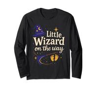 Little Wizard On The Way - Annuncio di Gravidanza per Halloween Maglia a Manica