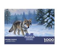 Little Wolf 1000 Piece Jigsaw Puzzle For Adults Challenging Game Stress Relief Puzzle Cultivate The Spirit of Teamwork for Family Decorations 38x26cm/1000pcs