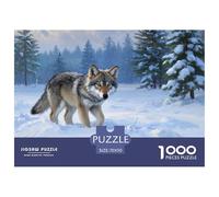 Little Wolf 1000 Piece Jigsaw Puzzle For Adults Family Challenge Toys Stress Relief Puzzle Exercise The Memory of The Brain for Family Decorations 70x50cm/1000pcs