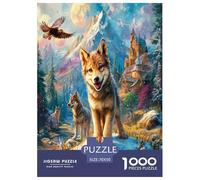 Little Wolf King Jigsaw Puzzle,1000 Pezzi Classici, Per Adulti E Bambini A Partire Da 12 Anni Giochi Del Cervello Perfetto Per Appassionati Di Esperti - Decorazione Della Casa 70x50cm/1000pcs