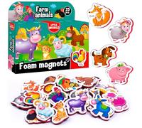 Little World 27 magneti per frigorifero in schiuma per bambini 1-3 - Magneti per bambini grandi - Magneti per frigorifero per bambini - Magneti per bambini - Magneti per animali