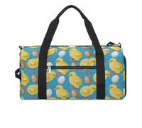 Little Yellow Chicken - Borsa da palestra con scomparto per scarpe, da viaggio, weekend, per la notte, per yoga