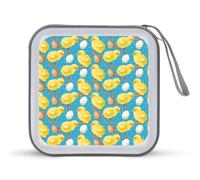 Little Yellow Chicken Funny CD Case Holder Organizer 40 Capacità DVD Collection Storage Bag Portafoglio per Auto Casa Viaggio
