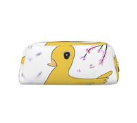 Little Yellow Duck, astuccio con cerniera, astuccio portatile per cancelleria e matite, per ufficio e viaggio, Oro, One Size, Art Deco