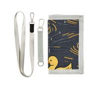 Little Yellow Duck in The Water Portafogli per bambini per ragazzi e ragazze, portafoglio a tre ante con tasca portamonete con cerniera e porta carte, portafoglio novità per regali di compleanno per