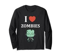 Little Zombie Halloween Dead i Love Zombies Maglia a Manica