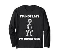 Little Zombies Dead Halloween Not Lazy I'm a Zombie Maglia a Manica