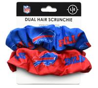 Littlearth NFL Buffalo Bills Dual Hair Twist Scrunchie - Accessorio per capelli con licenza ufficiale per Game Day, allenamenti e stile quotidiano (set da 2)
