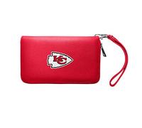 Littlearth - NFL Denver Broncos Zip Organizer da Donna in Pelle, Navy, Donna, 300901-CHIE-LRED, Light Red, 8" x 4" x 1"