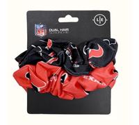 Littlearth NFL Houston Texans Dual Hair Twist Scrunchie - Accessorio per capelli con licenza ufficiale per il giorno del gioco, gli allenamenti e lo stile quotidiano