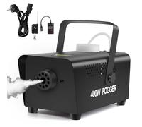 Littleboyny 400W Macchina per il fumo, Mini Macchina del fumo con 2 telecomandi: uno cablato e uno wireless per DJ, discoteca, festa, Halloween, matrimoni, Natale