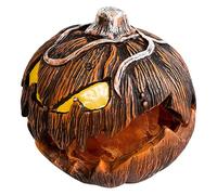 LITTLECANDLE - Testa di zucca per Halloween, controllo del suono, atmosfera spaventosa, luce alimentata a batteria con occhi luminosi, per cortile, bar, casa infestata, festival, bomboniere