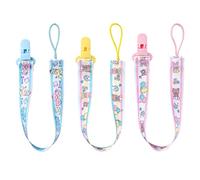 LittleForBig Adulto Ciuccio Clip 3 Pezzi Succhietto Clip Set - Rosa/Giallo/Blu