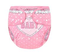 LittleForBig Copertura per pannolino per adulti lavabile regolabile riutilizzabile impermeabile - Blushing Baby M