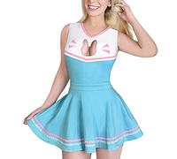 LittleForBig Cotone Pagliaccetto Onesie Pigiama Bodysuit - Cosplay Bunnywatch Gonna Set Blu M