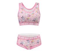 LittleForBig Donna Cotone Camisole e Mutandine Sport Loungewear Usagi Cute & Accogliente Bralette Set, Colore: rosa., XL