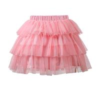 LittleForBig Donna Mesh Tulle Puffy Sottoveste Tutu Balletto Bubble Gonna da Ballerina Corta Rosa M