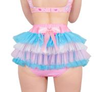 LittleForBig Mutandine da donna in rete morbida e confortevole, stile hipster, multicolore, M