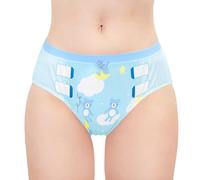 LittleForBig Mutandine da donna morbide e setose comode slip hipster Babydoll piccoli sogni 'opsi', Blu, S