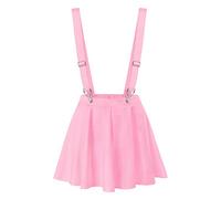 LittleForBig Pagliaccetto Gonna Salopette - Sweet Heart Gonna Jumper con Spalline Staccabili Rosa S