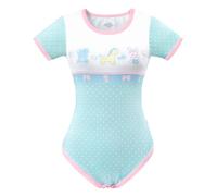 LittleForBig Pagliaccetto seta Onesie Pigiama Body - Baby Parade Vintage Pagliaccetto, Blu, L
