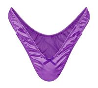 LittleForBig Piccolo segreto Tanga Tuck Gaff Panties liscio setoso nascosto gaff slip modellanti per crossdresser e individui transgender, Lilla, S